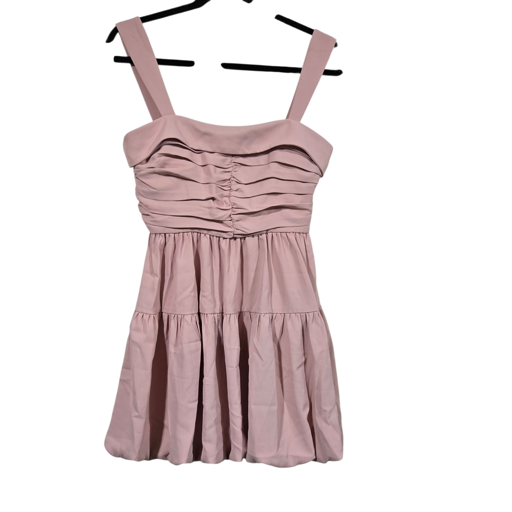 TCEC Dusty Pink Ruched Strap Babydoll Dress Size S